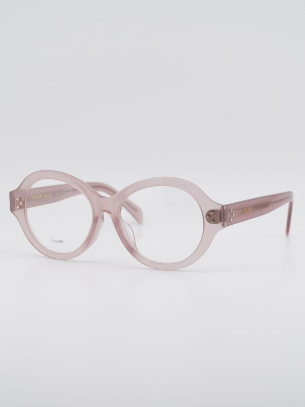 Celine CL50157F 072 Eyeglasses Shiny Rose 52mm Oval Frame